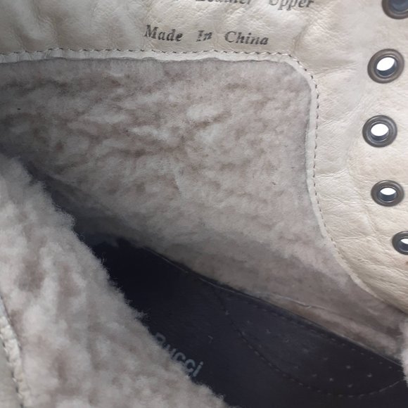 BACCO BUCCI Leather Shearling Fur lined All Season Weatherproof Lace up boot 10m - Picture 6 of 9